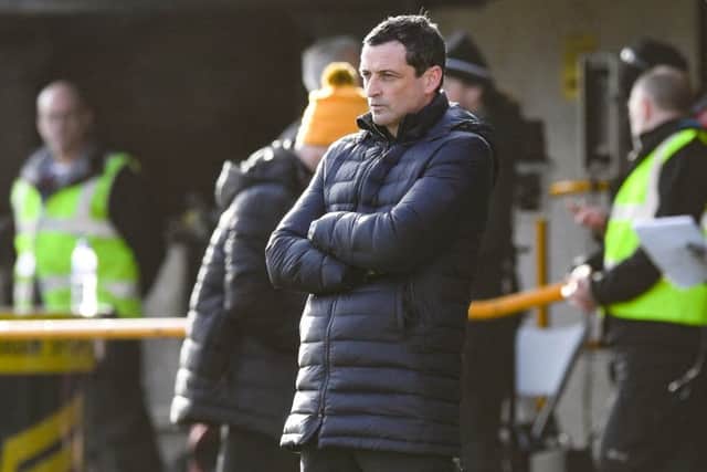 Jack Ross felt the conditions tthe Indodrill Stadium were 'borderline farcical'. Picture: SNS.