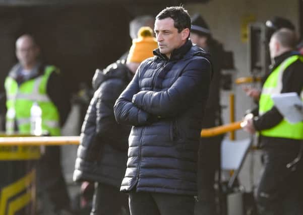 Jack Ross felt the conditions tthe Indodrill Stadium were 'borderline farcical'. Picture: SNS.