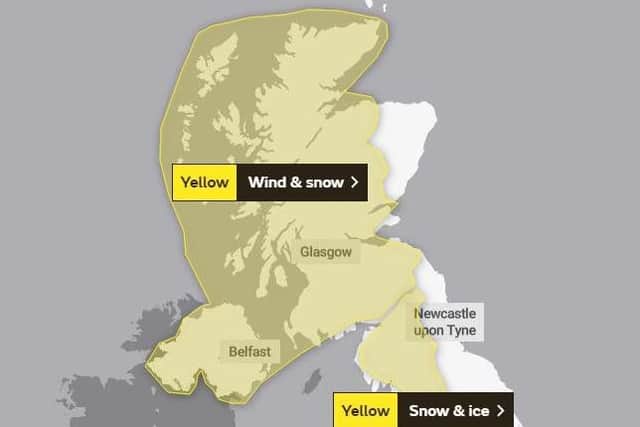 Met Office warning for Monday.