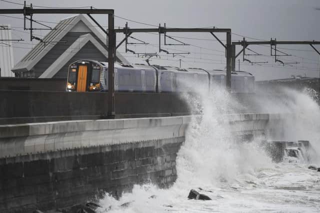 The rail network across Scotland has been disrupted by Storm Ciara and extreme weather is likely to continue to affect travel. Picture: John Devlin