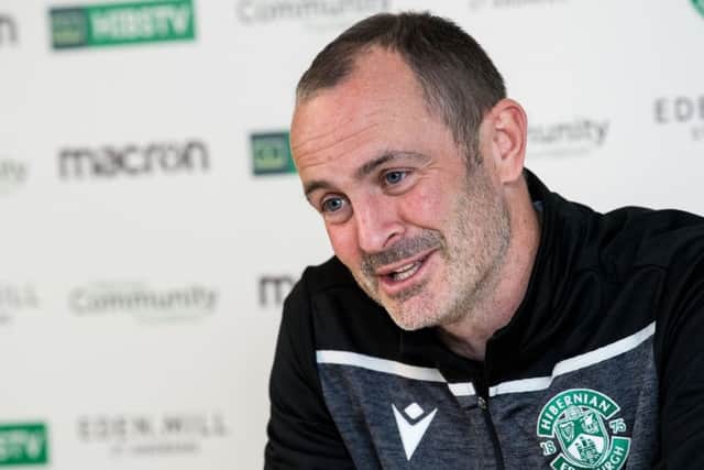 Hibs assistant manager John Potter was censured after a touchline stooshie, but has not been banned from the technical area. Picture: SNS.