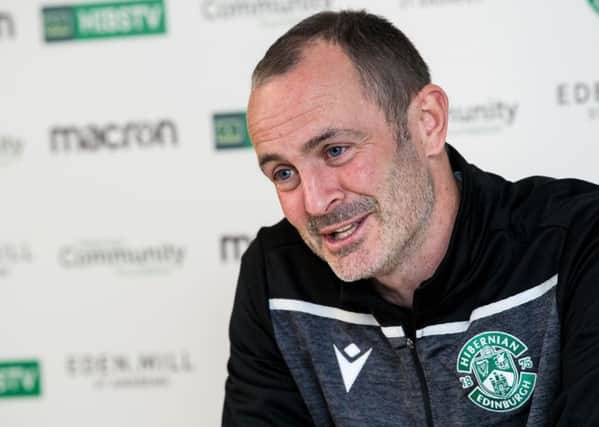 Hibs assistant manager John Potter was censured  after a touchline stooshie, but has not been banned from the technical area. Picture: SNS.