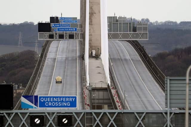 Queensferry Crossing closed on Monday night. Picture: TSPL