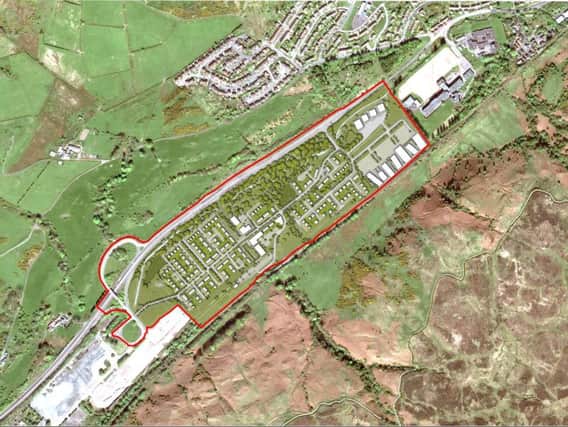 The proposal includes 450 homes on the 70-acre site as well as office and leisure space. Image: Contributed