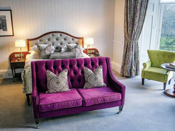 One of the boutique hotel's 49 bedrooms, where the decor oozes luxury