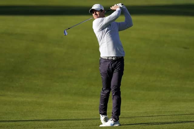 Rory McIlroy playing the Genesis Invitational pro-am at Riviera. Picture: Ryan Kang/AP