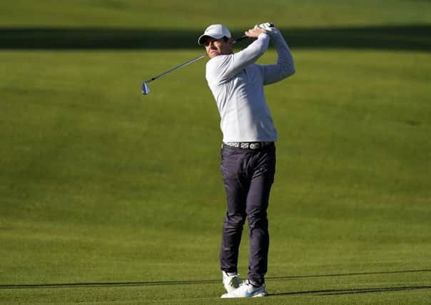 Rory McIlroy playing the Genesis Invitational pro-am at Riviera. Picture: Ryan Kang/AP