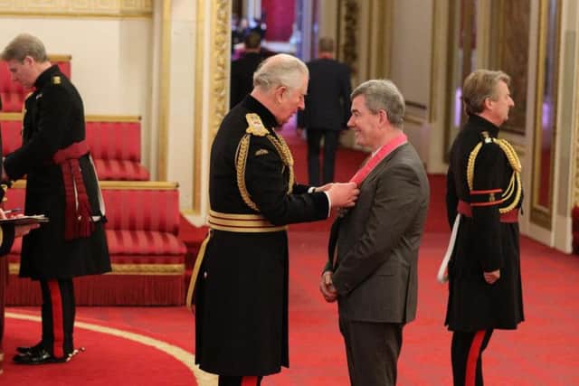 Lorne Crerar receives his CBE at Buckingham Palace this week. Picture: PA