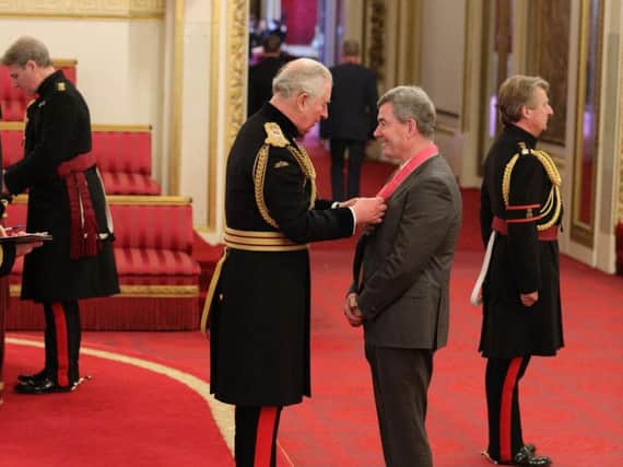 Lorne Crerar receives his CBE at Buckingham Palace this week. Picture: PA