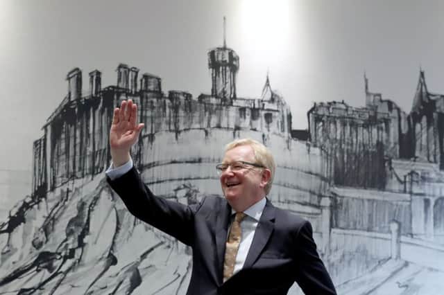 Jackson Carlaw celebrates following the announcement that he is the new leader of the Scottish Conservatives at the Radisson Blu Hotel, Edinburgh. Picture: PA