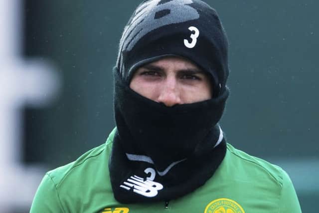 Celtic left-back Greg Taylor during a training session at Lennoxtown. Picture: Craig Foy/SNS
