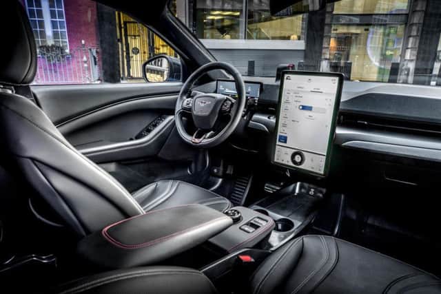 Almost all the Mustang Mach-E's functions are controlled via a 15.5-inch central touchscreen