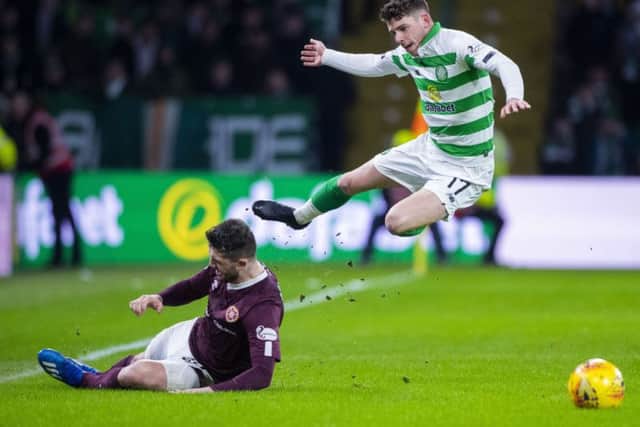 Ryan Christie scored in the midweek win over Hearts but the midfielder has slipped out of Neil Lennons first XI. Picture: SNS Group