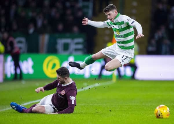 Ryan Christie scored in the midweek win over Hearts but the midfielder has slipped out of Neil Lennons first XI. Picture: SNS Group