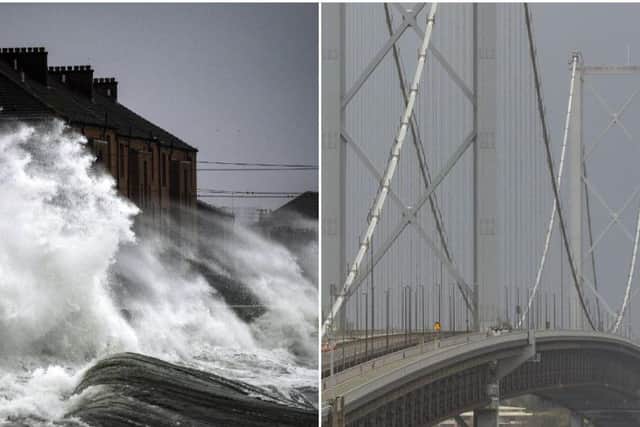 Storm Dennis is causing major travel disruptions, including on the Forth Road Bridge picture: supplied