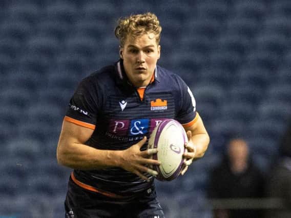 Duhan van der Merwe scored one and made one as Edinburgh defeated Scarlets to take top spot in PRO14 Conference B