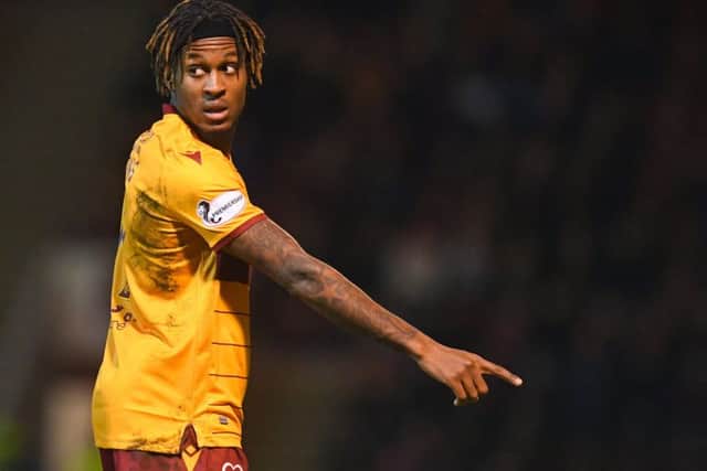 Motherwell manager Stephen Robinson believes there is more to come from Rolando Aarons who is on loan from Newcastle. Picture: SNS.