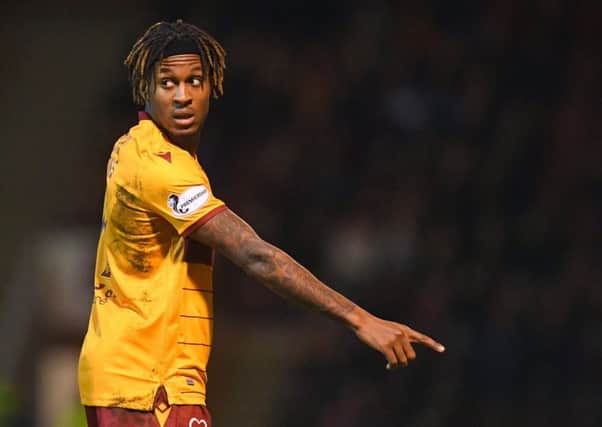 Motherwell manager Stephen Robinson believes there is more to come from Rolando Aarons who is on loan from Newcastle. Picture: SNS.