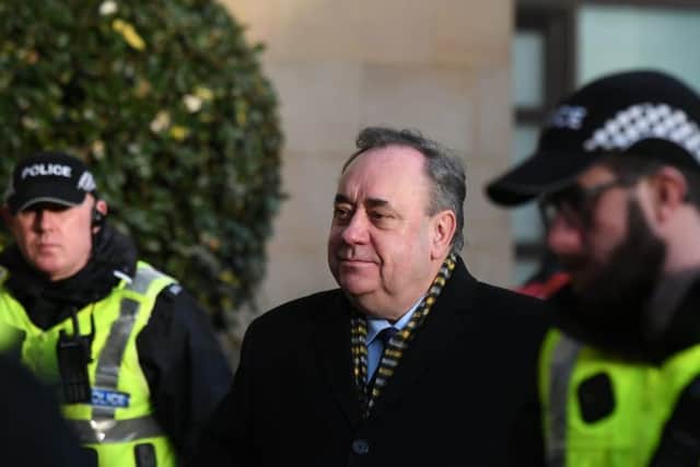 Salmond at court this morning. Picture: John Devlin
