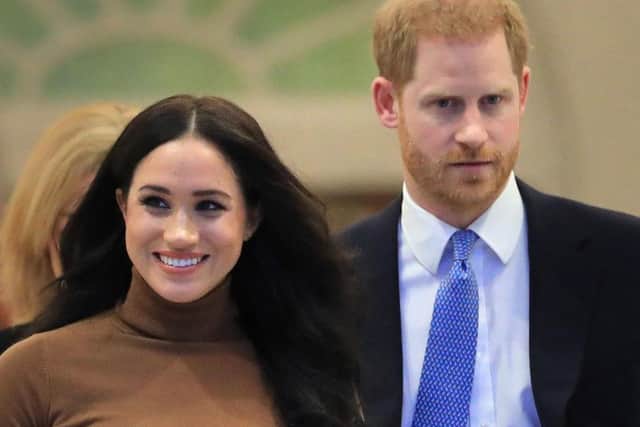 The Duke and Duchess of Sussex, Harry and Meghan, may not be allowed to use the term 'royal' in their new branding. Picture: Aaron Chown / PA Wire