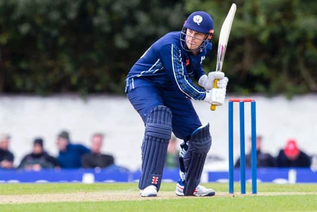 George Munsey in action for Scotland at the Grange