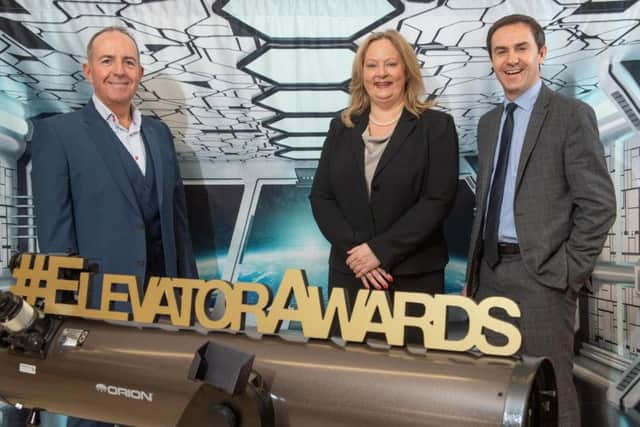 From left: Gary McEwan with Royal Bank of Scotland's Eileen Tocher and Russell Whyte. Picture: Michal Wachucik