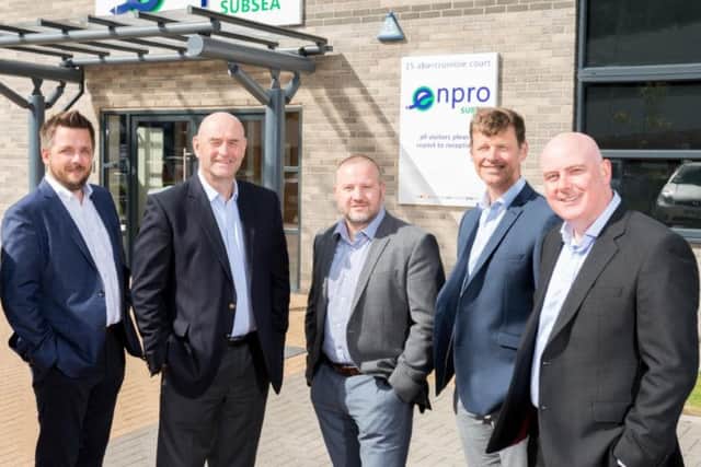 From left: Enpro subsea directors Craig McDonald, Ian Donald, Steve Robb, Neil Rogerson and Tom Bryce. Picture: Malcolm Duckworth