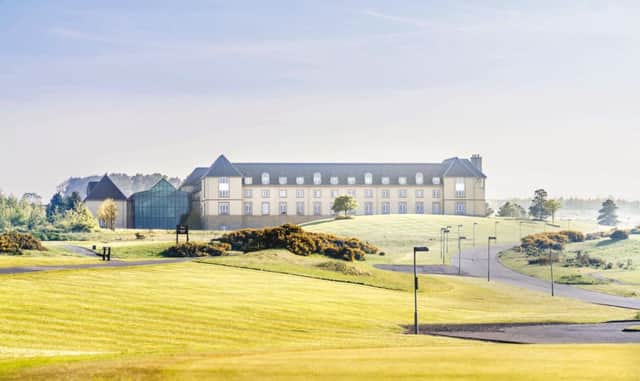 Exterior architectural photography of the golf course and hotel at Fairmont Hotel in St Andrews Chris Humphreys Photography
