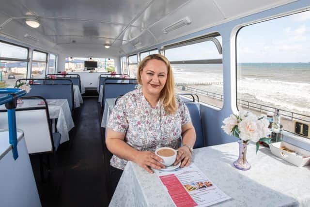 Ramona Obafemi, born in Romania, runs the Highlander Caf in Aberdeen. Picture: Contributed