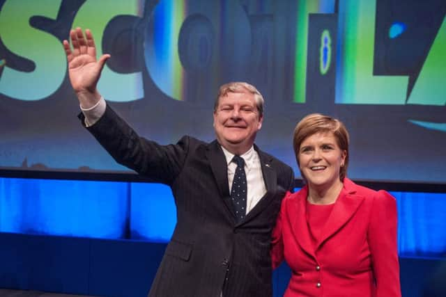 Angus Robertson and Nicola Sturgeon. Picture: John Devlin