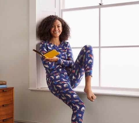 Boden Alba Jersey Pyjama - Starboard, Jolly Dogs, £49